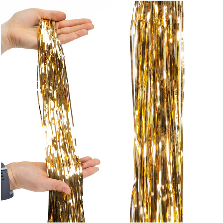 Dekoracja świąteczna Włosy Anielskie 100 cm ozdoba na choinkę, złote