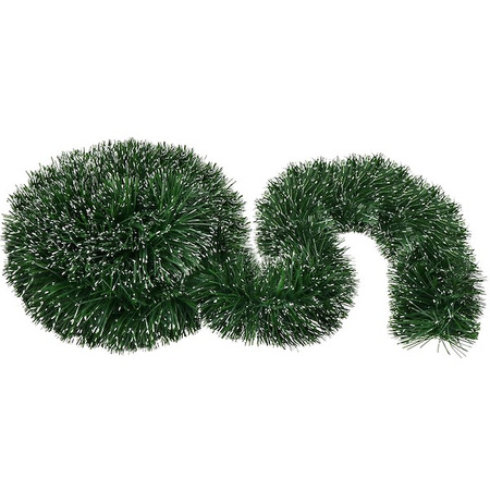 Łańcuch na choinkę 6m zielono-biały, girlanda choinkowa, średnica 15cm