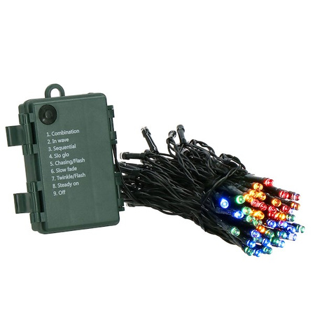 Lampki choinkowe 100 Led na baterie multikolor z programatorem