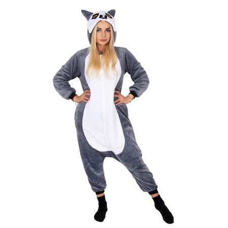 Piżama jednoczęściowa kigurumi damska kombinezon lemur rozmiar S