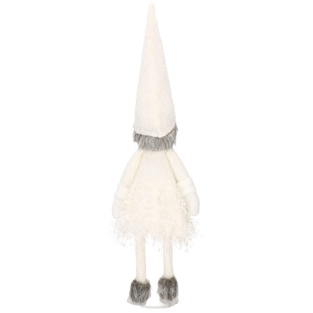 Para laleczek 56 cm ozdoba świąteczna, figurka świąteczna, gnom białe