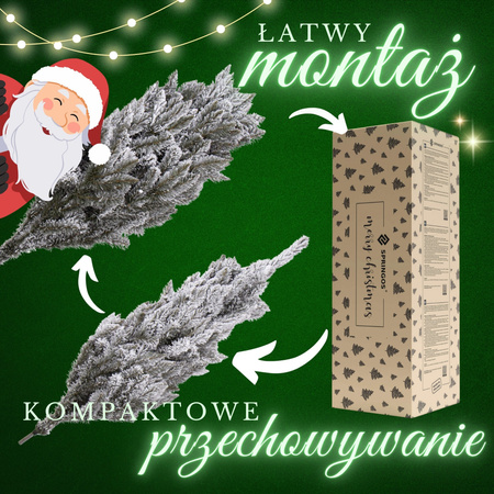 Choinka sztuczna 150 cm świerk ośnieżony drzewko bożonarodzeniowe