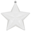 Bombka choinkowa, dekoracja świąteczna do stroika, gwiazda 15 cm nietłukąca, biała