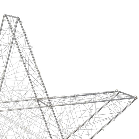 Dekoracja świąteczna 100 LED gwiazda metalowa 60 cm oświetlenie witraż