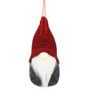 Skrzat 10cm zawieszka świąteczna na choinkę, krasnal świąteczny, gnom bordowy