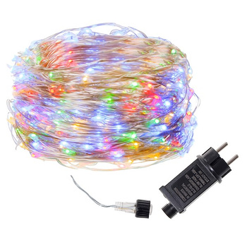 Lampki choinkowe 200 led na prąd druciki mikro multikolor
