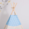 Namiot Tipi dla dzieci wigwam z poduszkami błękitny w gwiazdki