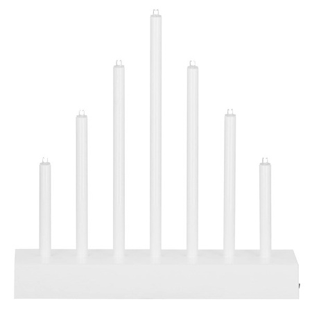 Świecznik adwentowy Led 7 świec biały