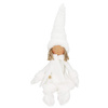 Laleczka 34 cm ozdoba świąteczna, figurka świąteczna, gnom biały