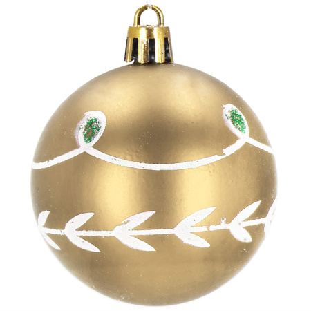 Bombki choinkowe 30 szt. złoty 6 cm zestaw choinkowy