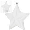 Bombka choinkowa, dekoracja świąteczna do stroika, gwiazda 15 cm nietłukąca, biała