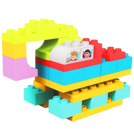 Klocki konstrukcyjne, miękkie dla dzieci 126 el. kreatywne, kolorowe