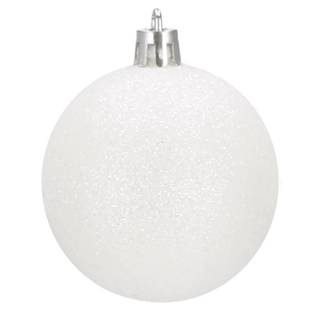 Bombki choinkowe 30 szt. ozdoby świąteczne biały