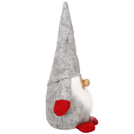 Skrzat 38 cm ozdoba świąteczna, krasnal świąteczny, gnom szary