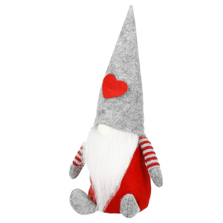 Skrzat 26cm ozdoba świąteczna, krasnal świąteczny, gnom szary