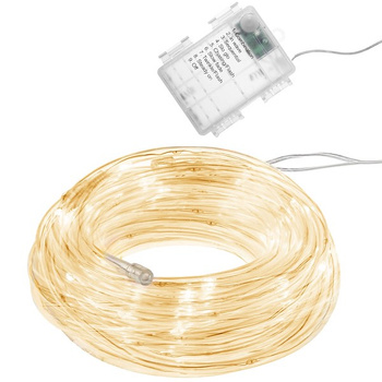 Wąż świetlny 50 Led biały ciepły 5m z programatorem IP44