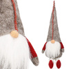 Skrzat 50cm ozdoba świąteczna, siedzący krasnal świąteczny, gnom szary