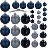 Bombki choinkowe 30 szt. ozdoby świąteczne granatowy