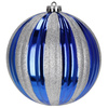 Duże bombki choinkowe 15 cm 3 szt. ozdoby świąteczne nietłukące, z brokatem, niebieskie