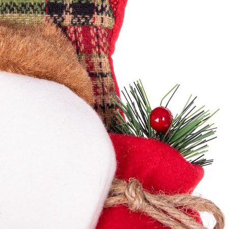 Skarpeta świąteczna na prezenty 42 cm Mikołaj czerwony