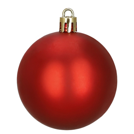 Bombki choinkowe, zestaw 37 szt. dekoracji do stroika, nietłukące złoto-czerwone