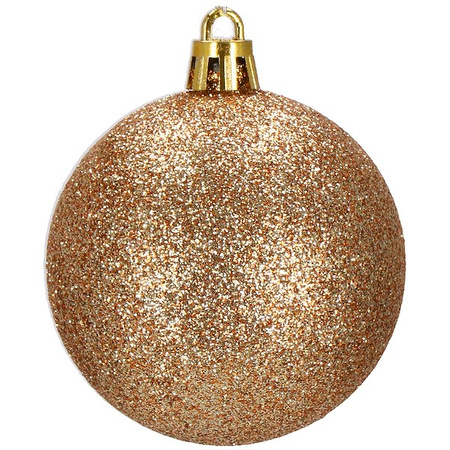 Bombki choinkowe 6 cm różowe złoto 12 szt.