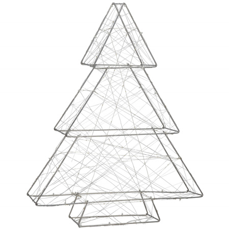 Dekoracja świąteczna 100 LED choinka metalowa 60 cm oświetlenie witraż