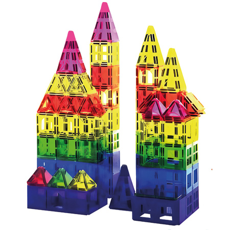 Klocki magnetyczne, konstrukcyjne, samochody zestaw 120 szt. klocków edukacyjnych dla dzieci, kolorowe