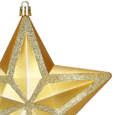 Bombka choinkowa, dekoracja świąteczna do stroika, gwiazda 15 cm nietłukąca, złota