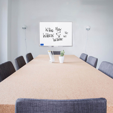 Tablica suchościeralna magnetyczna biała 60x45 cm