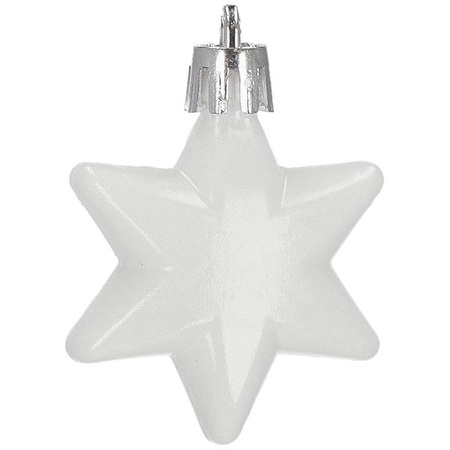 Bombki choinkowe 42 szt. ozdoby świąteczne zestaw białe, czerwone, zielone