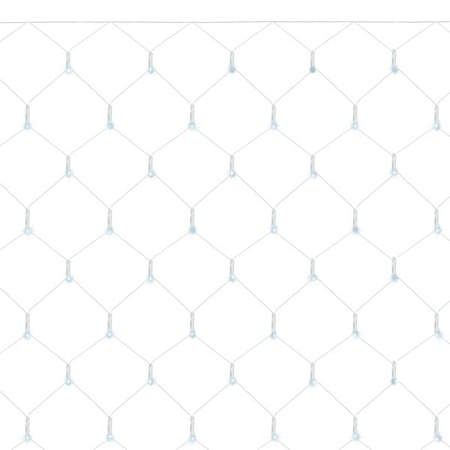 Kurtyna świetlna zimny biały 144 Led lampki wewnętrzno-zewnętrzne siatka z programatorem