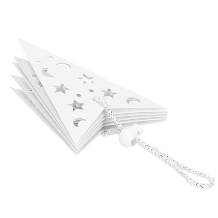 Gwiazda świąteczna papierowa 3D 25 cm zawieszka choinkowa biała