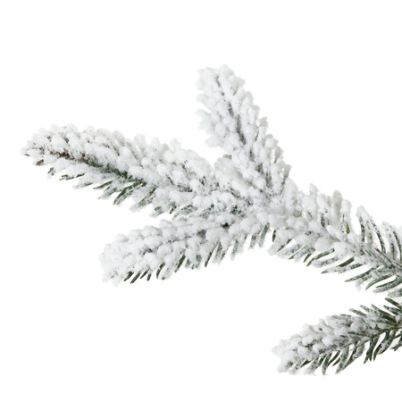 Sztuczna choinka świerk 220 cm ośnieżony jak żywy, nowoczesny, ze stojakiem