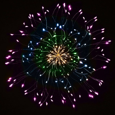 Lampki choinkowe eksplodująca gwiazda 100 LED multikolor