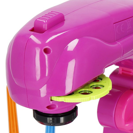 Rzutnik do nauki rysowania dla dzieci szkicownik z notesem i mazakami różowy