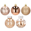 Bombki choinkowe przeźroczyste 30 szt. rose gold 6cm zestaw choinkowy