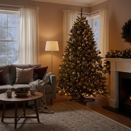 Choinka sztuczna Premium Royal Trees 240 cm świerk kaukaski z stojakiem, drzewko