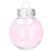 Bombki choinkowe przeźroczyste 24 szt. różowy 5cm zestaw choinkowy