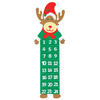 Kalendarz świąteczny, adwentowy na ścianę 63,5 cm Renifer filcowy, dekoracja multikolor