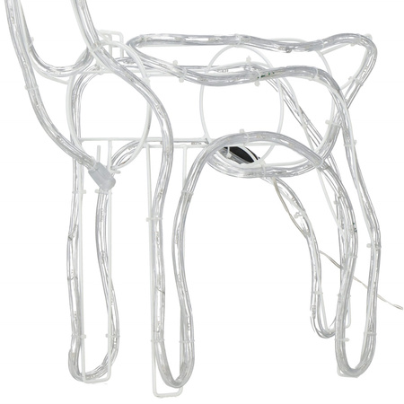 Renifer świąteczny 144 LED świetlna dekoracja ozdoba do ogrodu biały ciepły