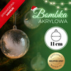 Bombki akrylowe 11cm kula plastikowa decoupage zestaw 4 szt.
