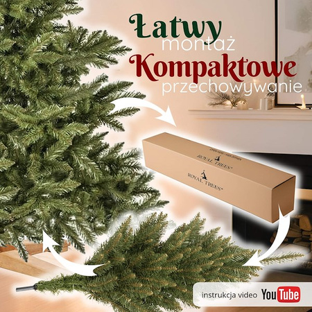 Choinka sztuczna Premium Royal Trees 180 cm świerk naturalny ze stojakiem drzewko