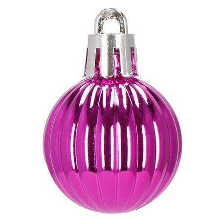 Bombki choinkowe 54 szt. ozdoby świąteczne zestaw 3cm różowe