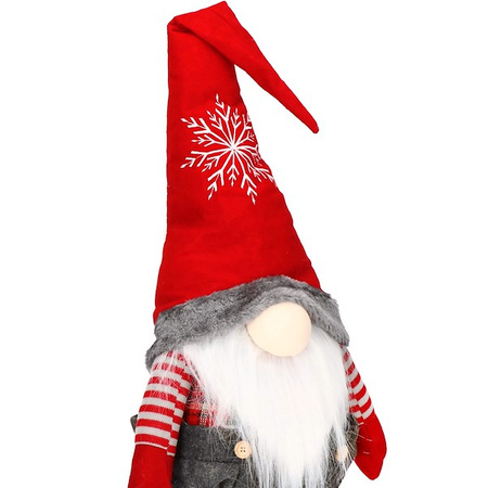 Skrzat 110 cm ozdoba świąteczna, mikołaj świąteczny, gnom ze śnieżynką