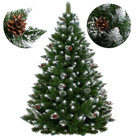 Choinka sztuczna premium 220 cm sosna diamentowa drzewko bożonarodzeniowe