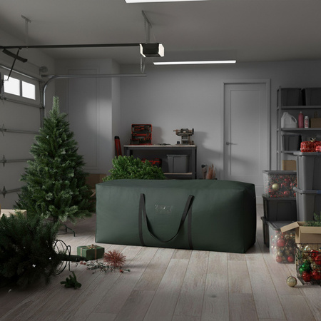 Torba z uchwytami, pokrowiec na choinkę 125x50x40 cm futerał zielony