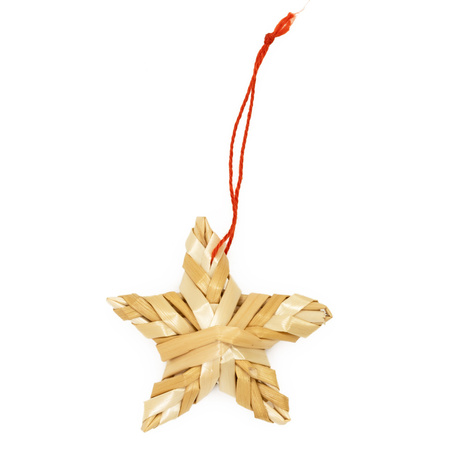 Zawieszki choinkowe ze słomy, naturalne dekoracje świąteczne 27 szt. bombki, brązowe