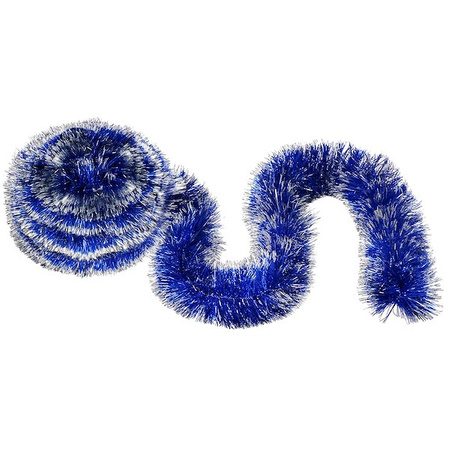 Łańcuch na choinkę 6m granatowo-srebrny girlanda choinkowa, średnica 10cm