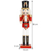 Dziadek do orzechów 38 cm z bębenkiem, drewniany żołnierzyk, figurka świąteczna